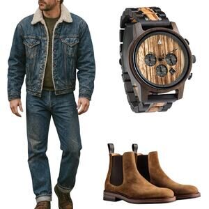 VGUC -Vintage Levi's Blue Jean Trucker Sherpa Lined Jacket